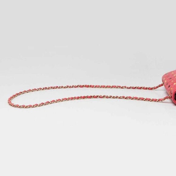 Chanel Pink Quilted Lambskin Leather 18k Lucky Charms Rectangular Mini Flap Bag - Picture 6 of 10